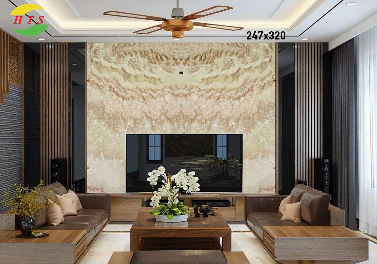 tranh đá ốp kệ tivi